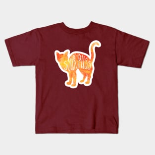 Sour Puss - funny cat pun Kids T-Shirt